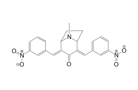 8-azabicyclo[3.2.1]octan-3-one, 8-methyl-2,4-bis[(3-nitrophenyl)methylene]-, (2E,4E)-