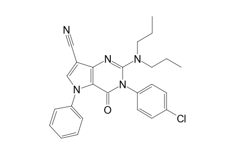 3-(4-Chlorophenyl)-7-cyano-2-dipropylamino-5-phenyl-3H-pyrrolo[3,2-d]pyrimidine-4(5H)-one