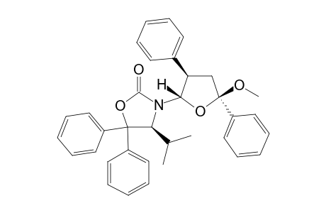 ISOPROPYL-3-[(1S,2S,3R,5R)-5-METHOXY-3,5-DIPHENYLTETRAHYDROFURAN-2-YL]-5,5-DIPHENYLOXAZOLIDIN-2-ONE