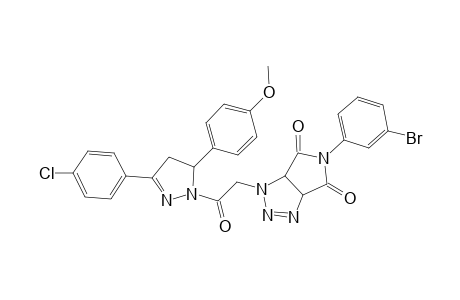 5-(3-bromophenyl)-1-{2-[3-(4-chlorophenyl)-5-(4-methoxyphenyl)-4,5-dihydro-1H-pyrazol-1-yl]-2-oxoethyl}-3a,6a-dihydropyrrolo[3,4-d][1,2,3]triazole-4,6(1H,5H)-dione