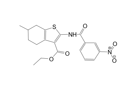 ethyl 6-methyl-2-[(3-nitrobenzoyl)amino]-4,5,6,7-tetrahydro-1-benzothiophene-3-carboxylate