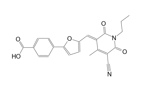 benzoic acid, 4-[5-[(E)-(5-cyano-1,6-dihydro-4-methyl-2,6-dioxo-1-propyl-3(2H)-pyridinylidene)methyl]-2-furanyl]-