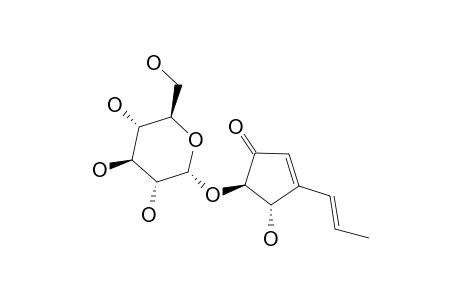 TERREIN-[ALPHA]-D-GLUCOSIDE;(4S,5R)-5-[(ALPHA-D-GLUCOPYRANOSYL)-OXY]-4-HYDROXY-3-[(E)-1-PROPENYL)]-2-CYCLOPENTEN-1-ONE