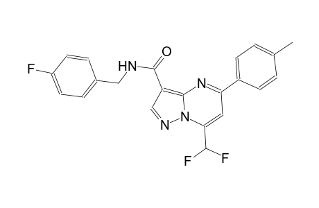 7-(difluoromethyl)-N-(4-fluorobenzyl)-5-(4-methylphenyl)pyrazolo[1,5-a]pyrimidine-3-carboxamide