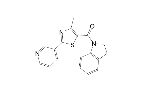 1-{[4-methyl-2-(3-pyridinyl)-1,3-thiazol-5-yl]carbonyl}indoline