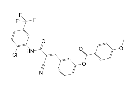 3-{(1E)-3-[2-chloro-5-(trifluoromethyl)anilino]-2-cyano-3-oxo-1-propenyl}phenyl 4-methoxybenzoate