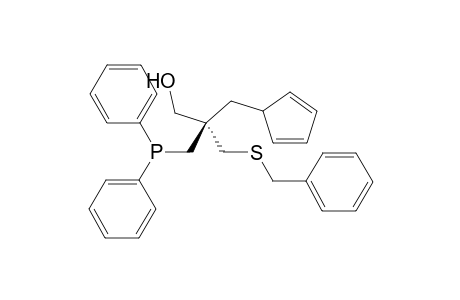 2-[(Benzylthio)methyl]-3-cyclopentadienyl-2-[(diphenylphosphano)methyl]-1-propanoloxetane