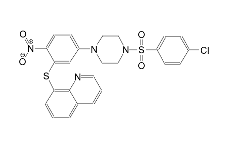 quinoline, 8-[[5-[4-[(4-chlorophenyl)sulfonyl]-1-piperazinyl]-2-nitrophenyl]thio]-