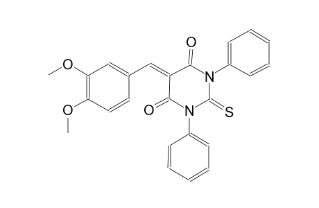 5-(3,4-dimethoxybenzylidene)-1,3-diphenyl-2-thioxodihydro-4,6(1H,5H)-pyrimidinedione