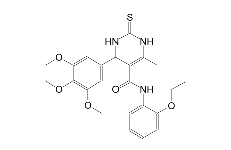 N-(2-ethoxyphenyl)-6-methyl-2-thioxo-4-(3,4,5-trimethoxyphenyl)-1,2,3,4-tetrahydro-5-pyrimidinecarboxamide