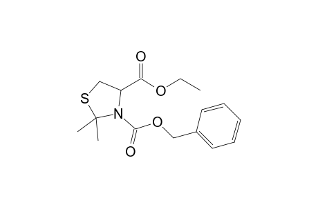 3-Benzyloxycarbonyl-2,2-dimethyl-4-ethoxycarbonylthiazolidine