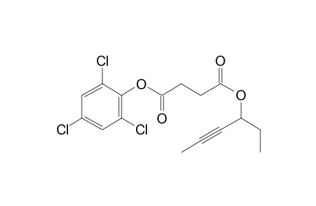 Succinic acid, hex-4-yn-3-yl 2,4,6-trichlorophenyl ester