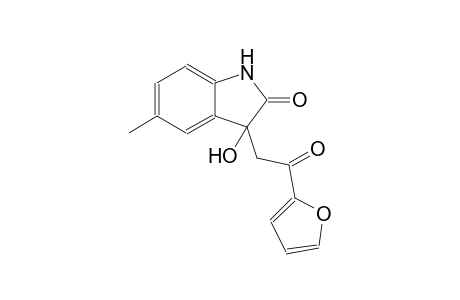 2H-indol-2-one, 3-[2-(2-furanyl)-2-oxoethyl]-1,3-dihydro-3-hydroxy-5-methyl-