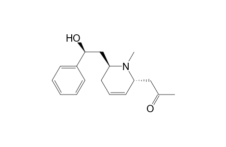 2-Propanone, 1-[1,2,5,6-tetrahydro-6-(2-hydroxy-2-phenylethyl)-1-methyl-2-pyridiny l]-, [2R-[2.alpha.,6.beta.(S*)]]-