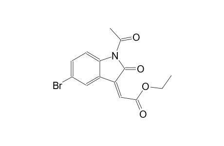ethyl (2Z)-(1-acetyl-5-bromo-2-oxo-1,2-dihydro-3H-indol-3-ylidene)ethanoate
