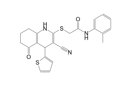 acetamide, 2-[[3-cyano-1,4,5,6,7,8-hexahydro-5-oxo-4-(2-thienyl)-2-quinolinyl]thio]-N-(2-methylphenyl)-