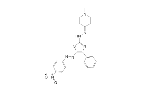 2-(2-(1-Methylpiperidin-4-ylidene)hydrazinyl)-5-((4-nitrophenyl)diazenyl)-4-phenylthiazole