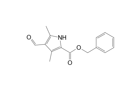 1H-Pyrrole-2-carboxylic acid, 4-formyl-3,5-dimethyl-, phenylmethyl ester