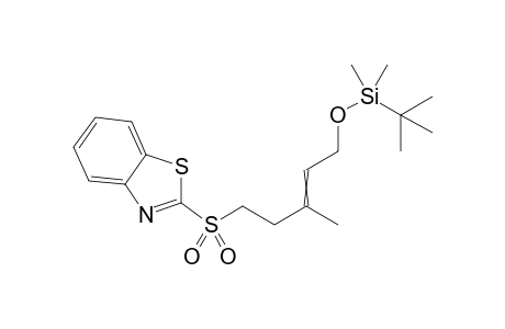 2-({5-[(tert-Butyl)dimethylsilyloxy]-3-methylpent-3-enyl}sulfonyl)benzothiazole