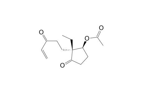 Cyclopentanone, 3-(acetyloxy)-2-ethyl-2-(3-oxo-4-pentenyl)-, (2R-trans)-