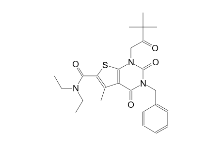 thieno[2,3-d]pyrimidine-6-carboxamide, 1-(3,3-dimethyl-2-oxobutyl)-N,N-diethyl-1,2,3,4-tetrahydro-5-methyl-2,4-dioxo-3-(phenylmethyl)-
