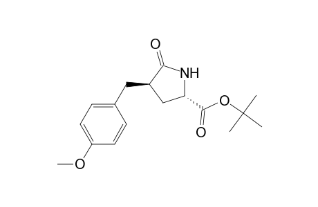 tert-Butyl (2S)-4.beta.-((p-methoxyphenyl)methyl)pyroglutamate