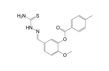 5-{(E)-[(aminocarbothioyl)hydrazono]methyl}-2-methoxyphenyl 4-methylbenzoate