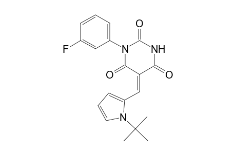 (5Z)-5-[(1-tert-butyl-2-pyrrolyl)methylidene]-1-(3-fluorophenyl)-1,3-diazinane-2,4,6-trione