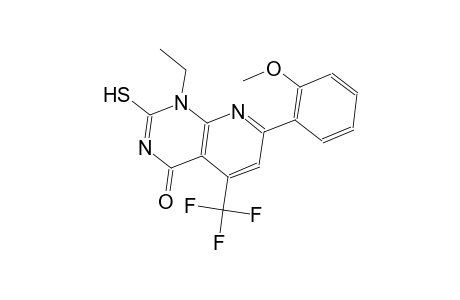 pyrido[2,3-d]pyrimidin-4(1H)-one, 1-ethyl-2-mercapto-7-(2-methoxyphenyl)-5-(trifluoromethyl)-