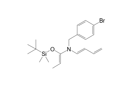 (Z)-N-[(E)-Buta-1,3-dienyl]-N-(p-bromobenzyl)-1-(tert-butyldimethylsilyloxy)prop-1-enamine