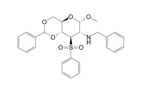 Methyl 2-N-benzylamino-2,3-dideoxy-4,6-O-(phenylmethylene)-3-C-phenylsulfonyl-.alpha.,D-glucopyranoside