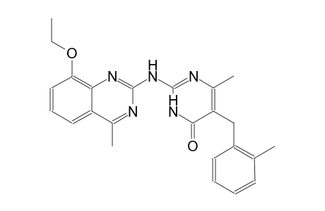 4(3H)-pyrimidinone, 2-[(8-ethoxy-4-methyl-2-quinazolinyl)amino]-6-methyl-5-[(2-methylphenyl)methyl]-