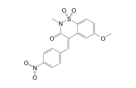 2-METHYL-6-METHOXY-1,2-BENZOTHIAZIN-3-ONE-4-(4'-NITROBENZYLIDENE)-1,1-DIOXIDE