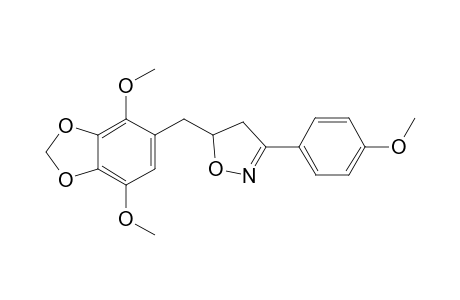 5-[(4,7-Dimethoxy-1,3-benzodioxol-5-yl)methyl]-3-(4-methoxyphenyl)-4,5-dihydroisoxazole