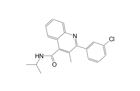 2-(3-chlorophenyl)-N-isopropyl-3-methyl-4-quinolinecarboxamide