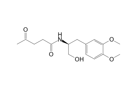 N-[(1S)-1-[(3,4-dimethoxyphenyl)methyl]-2-hydroxy-ethyl]-4-oxo-pentanamide