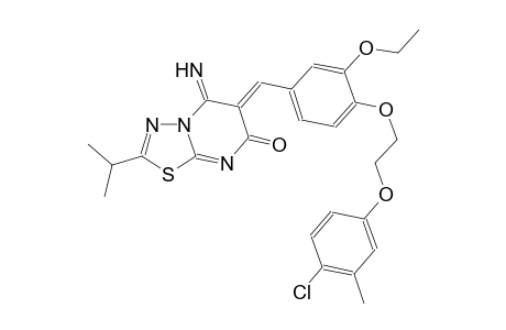 7H-[1,3,4]thiadiazolo[3,2-a]pyrimidin-7-one, 6-[[4-[2-(4-chloro-3-methylphenoxy)ethoxy]-3-ethoxyphenyl]methylene]-5,6-dihydro-5-imino-2-(1-methylethyl)-, (6Z)-