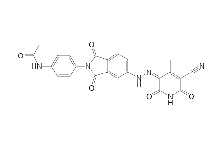 N-(4-Acetamidophenyl)-5-(4-methyl-5-cyano-2,6-dioxo-1,2,3,6-tetrahydropyrid-3-ylidenehydrazino)-phthalimide
