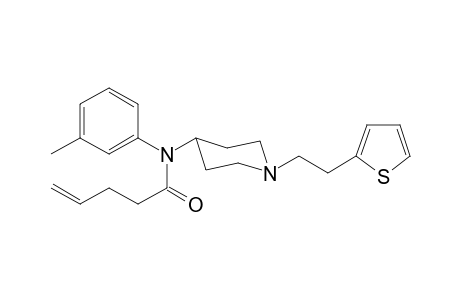 N-(3-Methylphenyl)-N-(1-[2-(thiophen-2-yl)ethyl]piperidin-4-yl)-4-pentenamide
