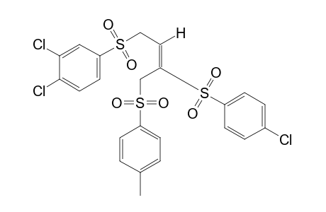 (E)-2-[(p-chlorophenyl)sulfonyl]-4-[(3,4-dichlorophenyl)sulfonyl]-1-(p-tolylsulfonyl)-2-butene