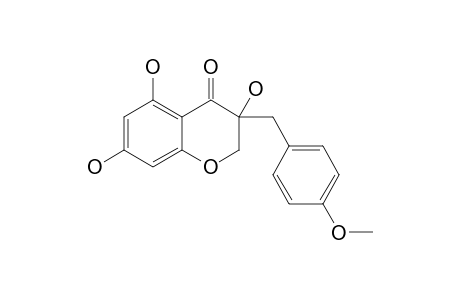 3,5,7-TRIHYDROXY-3-(4'-METHOXYBENZYL)-4-CHROMANONE