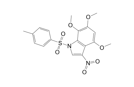 4,6,7-trimethoxy-1-(4-methylphenyl)sulfonyl-3-nitro-indole