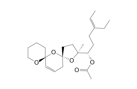 (E)-(2S*,5S*,7S*,1'S*)-2-(1-Acetoxy-4-ethylhex-4-en-1-yl)-2-methyl-1,6,8-trioxadispiro[4.1.5.3]pentadec-13-ene