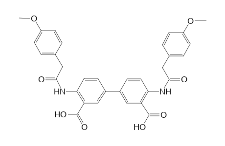 5-[3-carboxy-4-[2-(4-methoxyphenyl)ethanoylamino]phenyl]-2-[2-(4-methoxyphenyl)ethanoylamino]benzoic acid