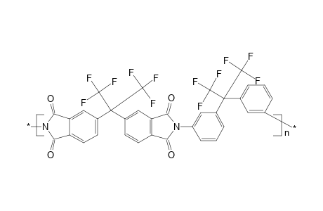 Fluoropolyimide based on 2-bis(4-aniline)hexafluoropropylene and 2-bis(3,4-phthalylanhydride)hexafluoropropylene