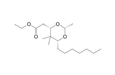 Ethyl c-6-heptyl-r-2,5,5-trimethyl-1,3-dioxane-c-4-acetate