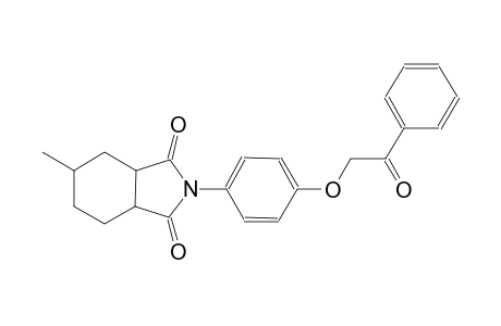 1H-isoindole-1,3(2H)-dione, hexahydro-5-methyl-2-[4-(2-oxo-2-phenylethoxy)phenyl]-
