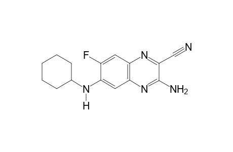 2-Quinoxalinecarbonitrile, 3-amino-6-(cyclohexylamino)-7-fluoro-