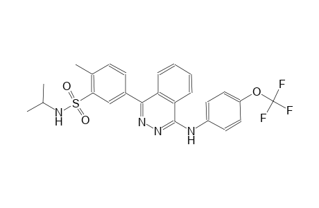 2-Methyl-N-propan-2-yl-5-[4-[4-(trifluoromethoxy)anilino]-1-phthalazinyl]benzenesulfonamide