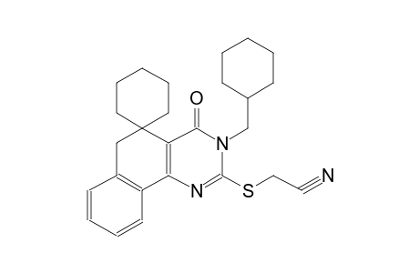 2-((3-(cyclohexylmethyl)-4-oxo-4,6-dihydro-3H-spiro[benzo[h]quinazoline-5,1'-cyclohexan]-2-yl)thio)acetonitrile